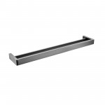 Cavallo Gun Metal Grey Square Double Towel Rail 600mm